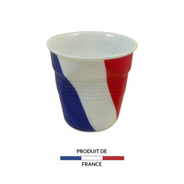 Gobelet froissé expresso drapeau France 8cl